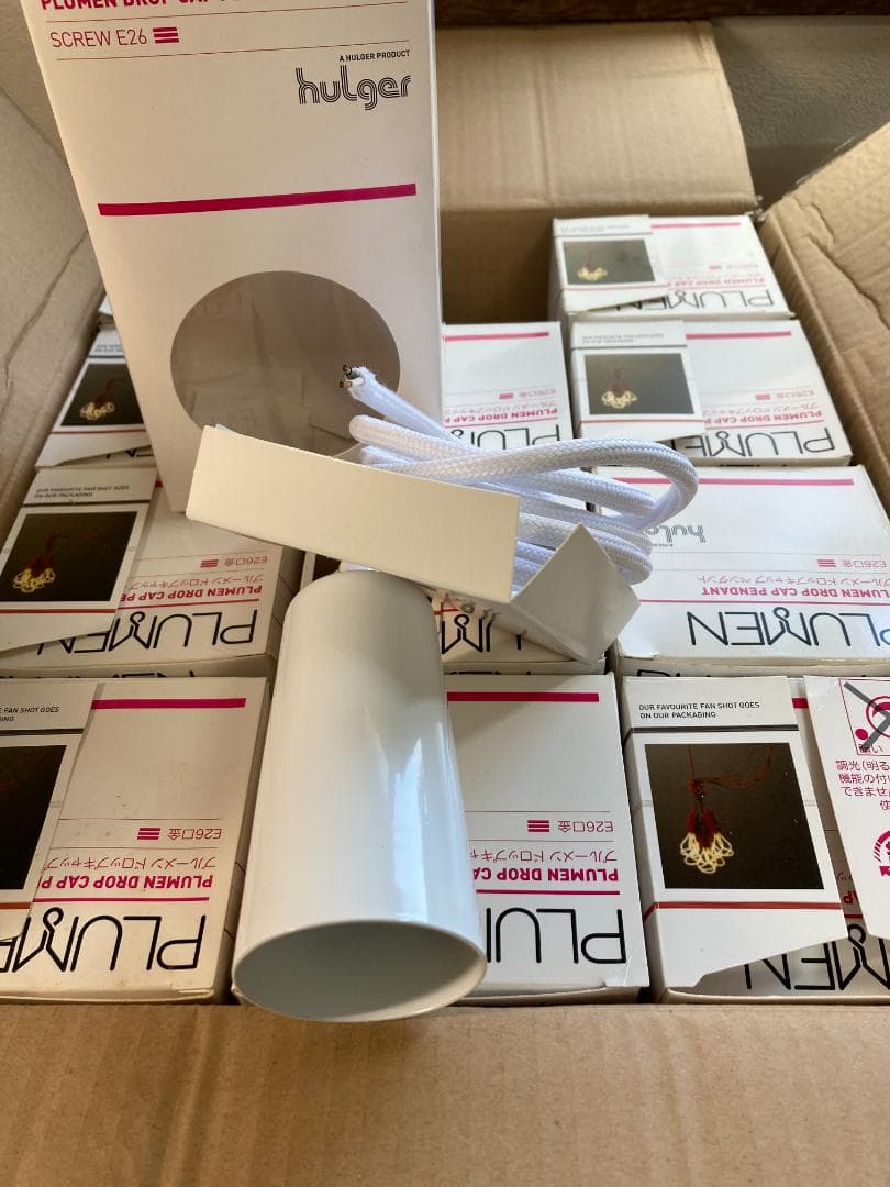 PLUMEN ドロップ キャップ ペンダント ホワイト 12個セット