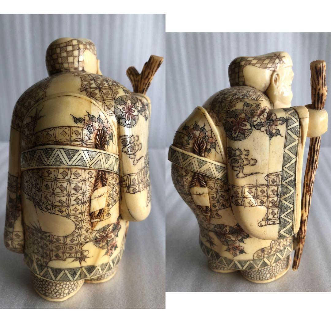 七福神 細密彫刻 時代物 縁起物 開運 置物