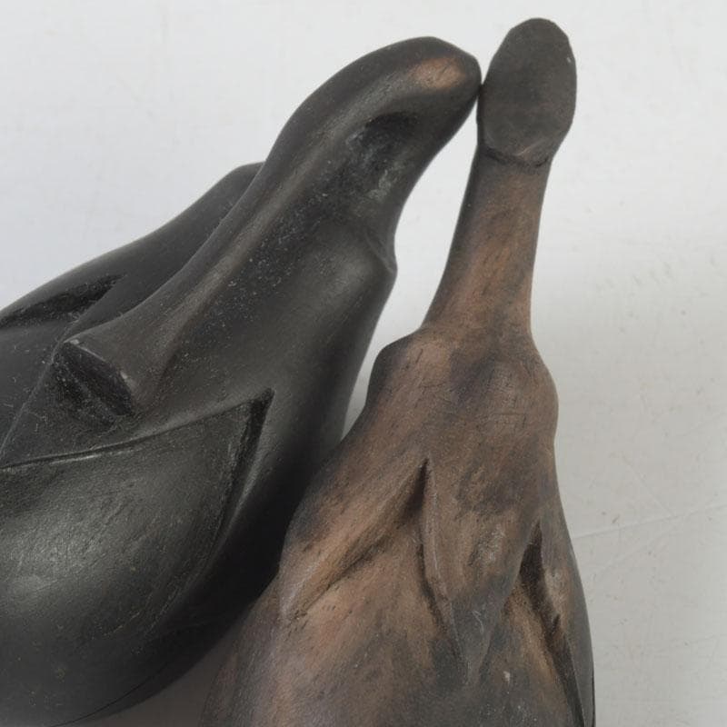 茶道具　瓢介作　黒柿　茄子香合　2点　共箱　V　9543