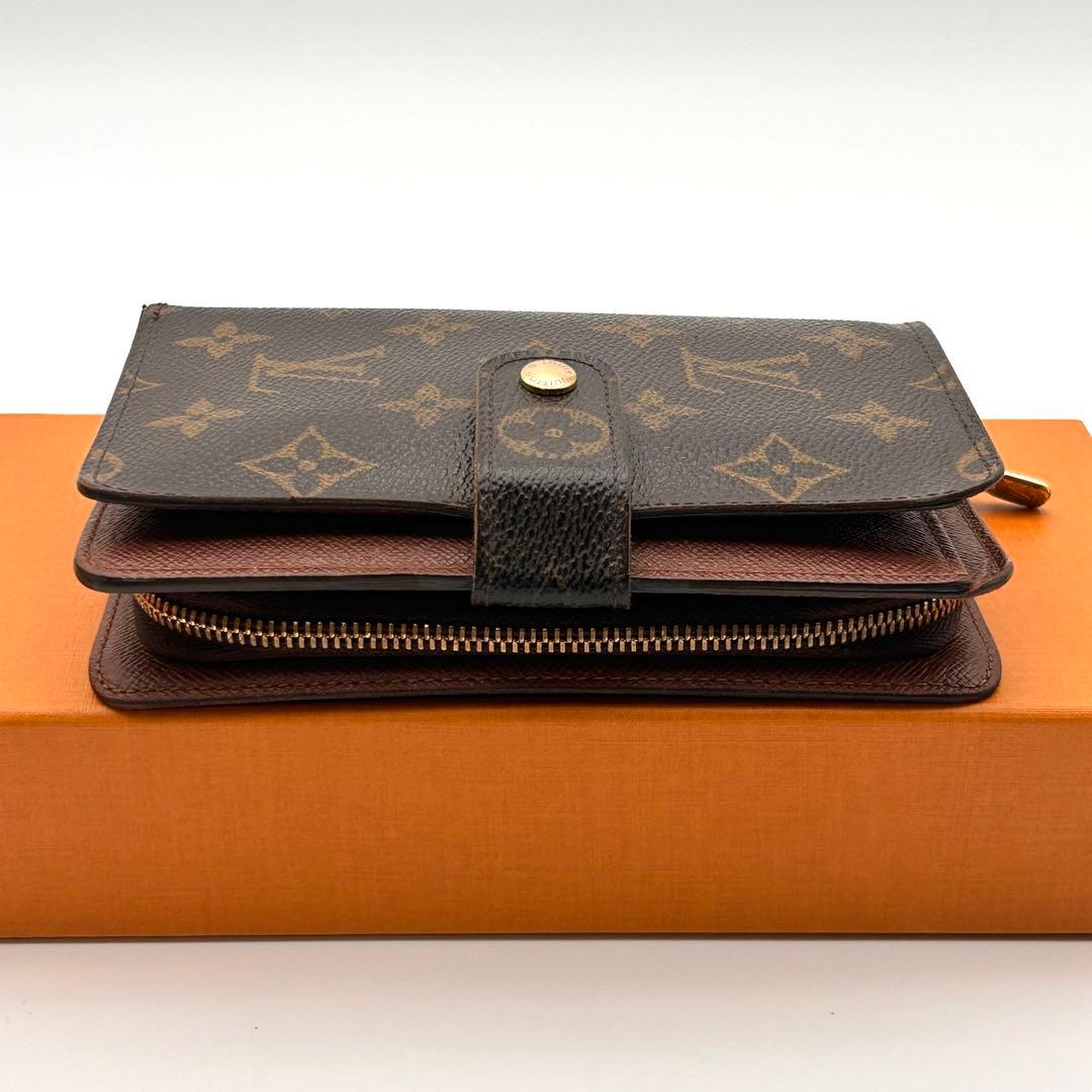 ルイヴィトン 二つ折り財布 ポルトパピエジップ ラウンドファスナー 良品