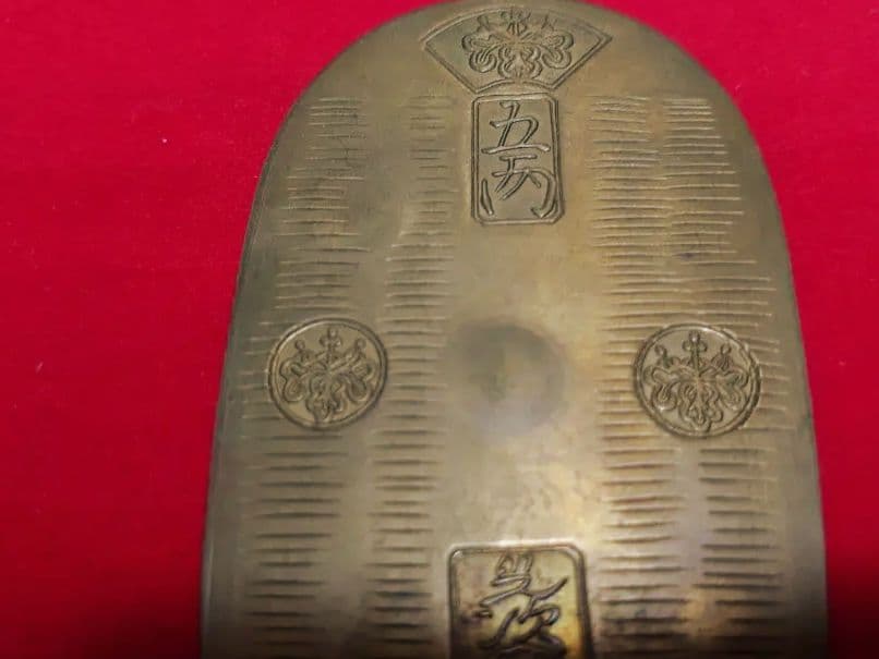 天保 五両判金 重さ30,45ｇ 比重値8,38SG 古銭 小判 大判