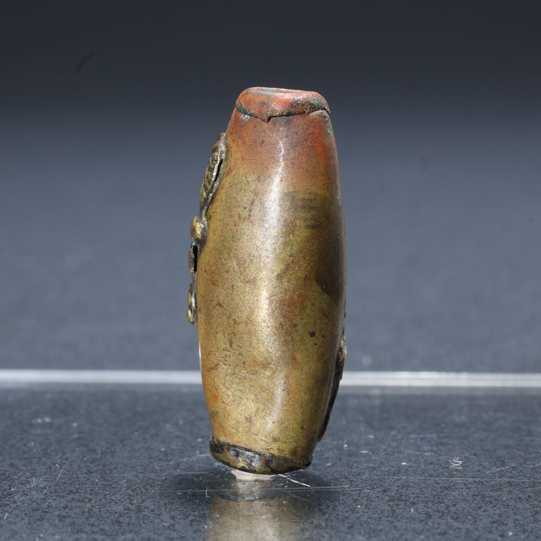 緒締め玉　菊水　提げもの　金属　黒　R1646