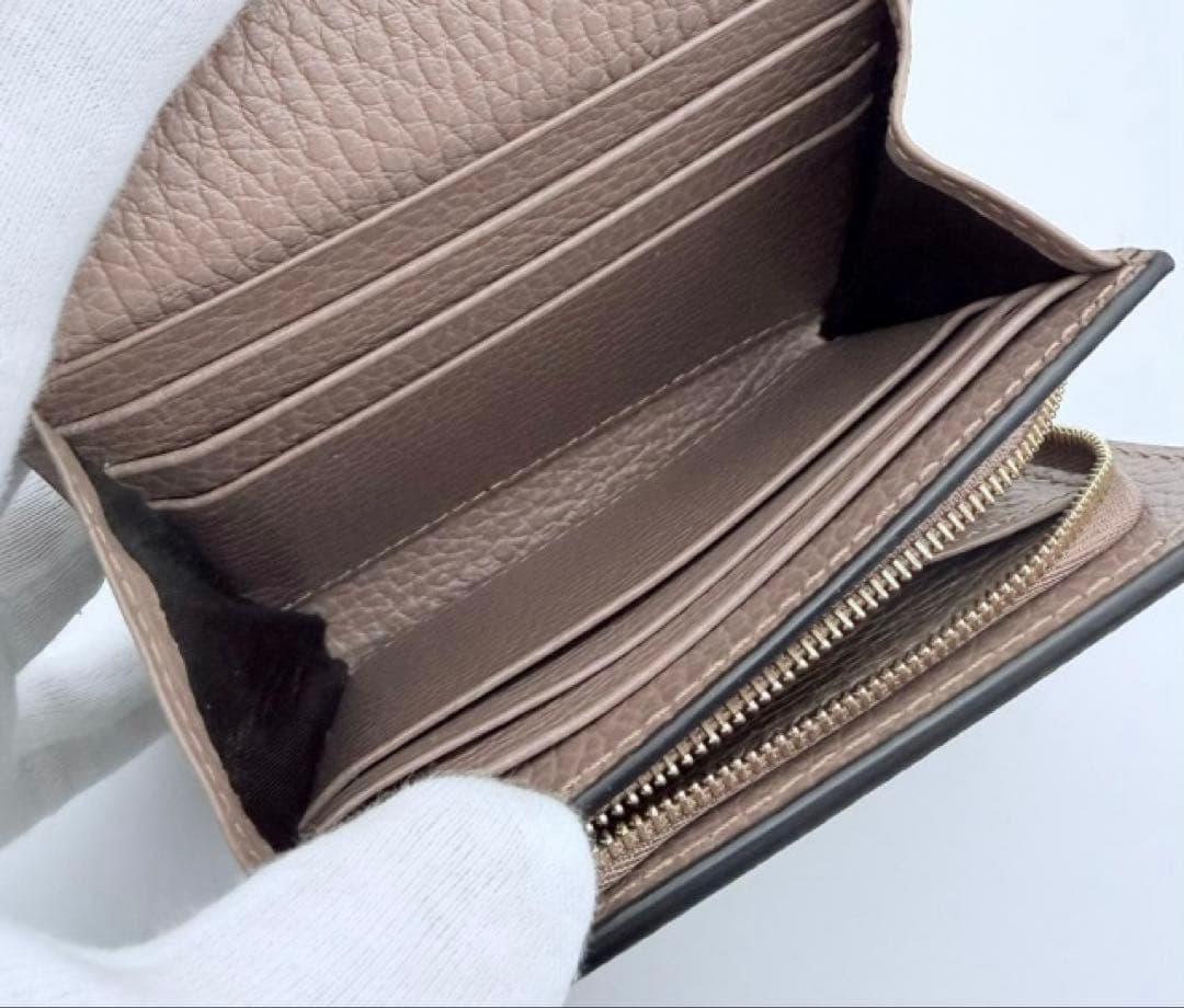 【最終値下げ】GUCCI マーモント　コンパクトウォレット　ダスティピンク　美品