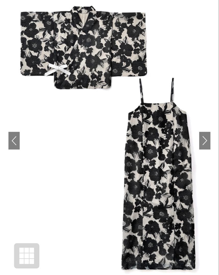 グレイル　GRL3点セット2Wayオーガンジー花柄セパレート浴衣　※本日発送可！