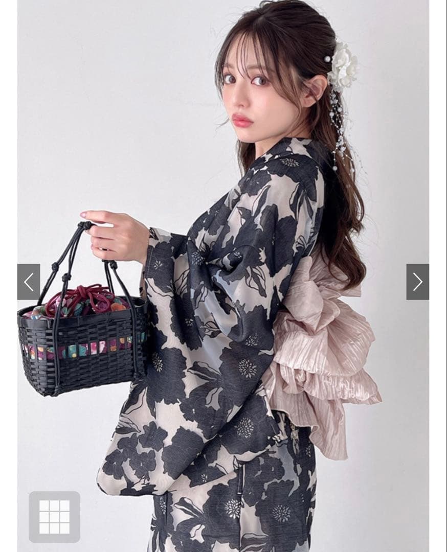 グレイル　GRL3点セット2Wayオーガンジー花柄セパレート浴衣　※本日発送可！