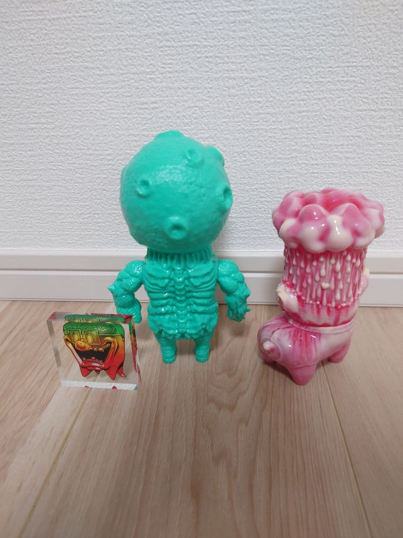 もうこやま　どしゃぶり猫　ムーンマン　ソフビ　セット