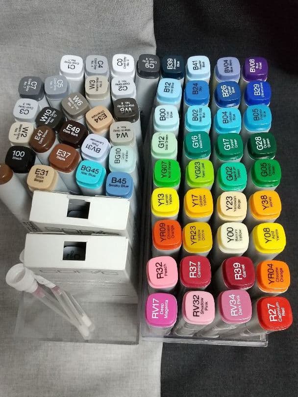 コピック 60色+詰替インキ4色+詰替シリンダー3個