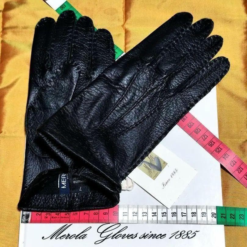 8.0サイズ メローラ ディア黒 ライニングなし 革手袋 グローブ MEROLA
