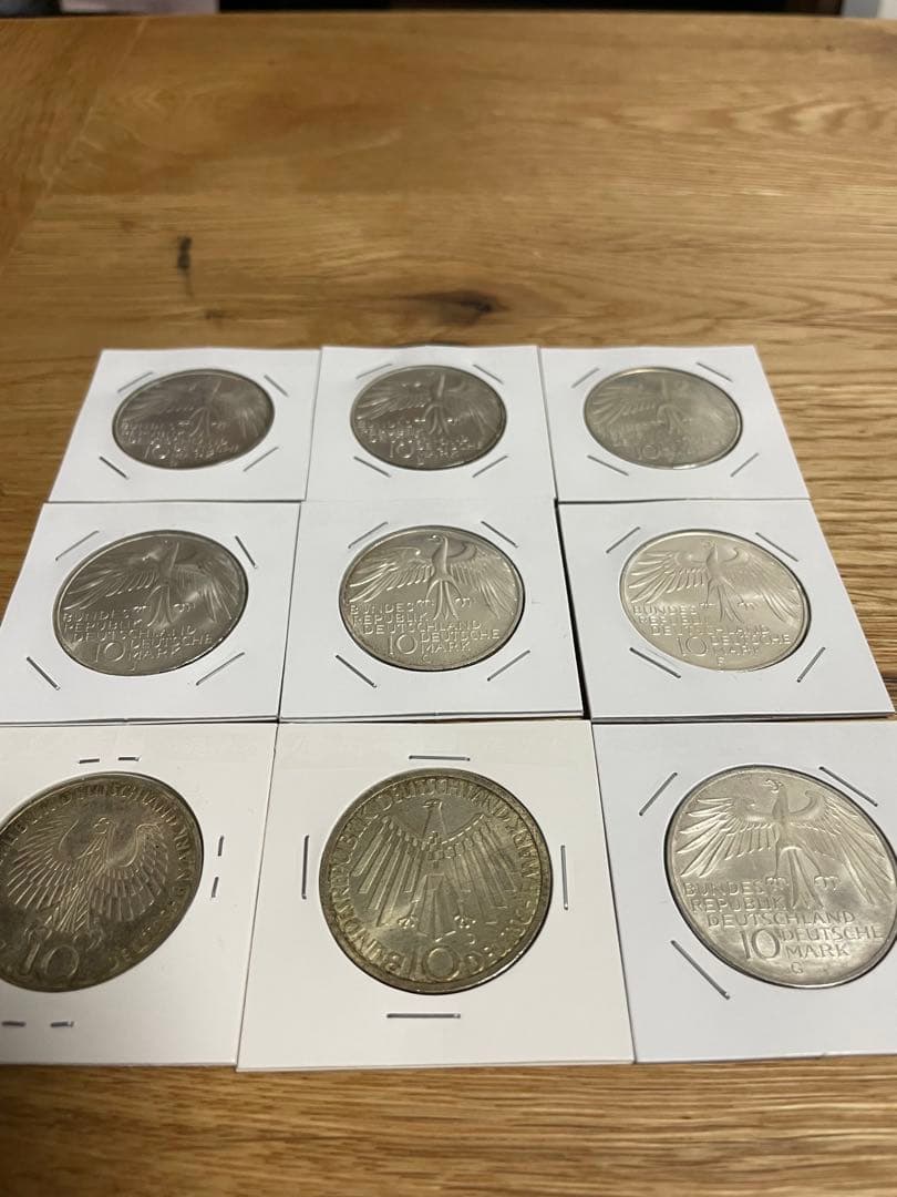 1972 ミュンヘンオリンピック　10マルク　記念硬貨9枚セット