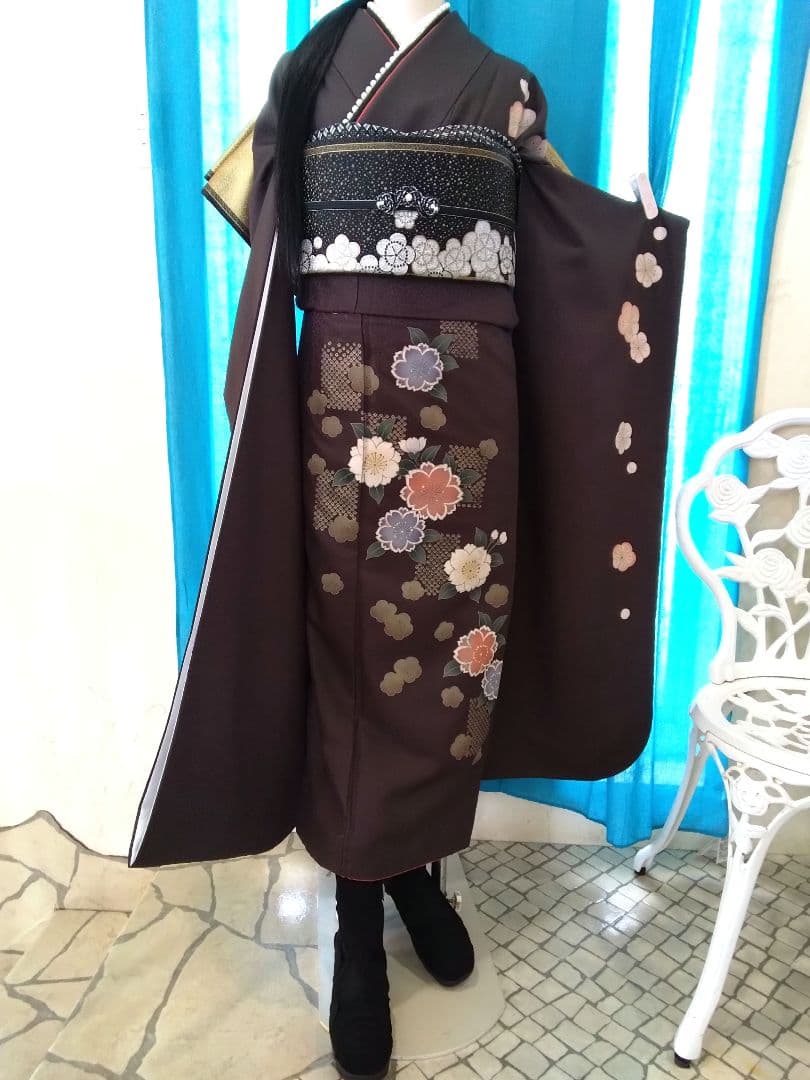 振袖フルセット、化繊振袖成人式、重ね衿、帯揚げ帯締め、西陣袋帯、襦袢