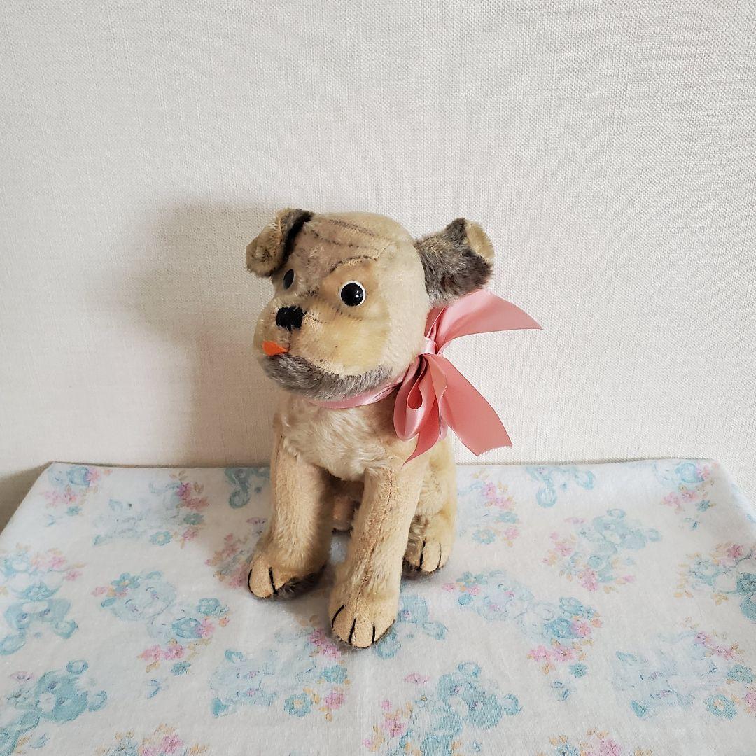 アンティークヴィンテージ　パグ　ぬいぐるみ