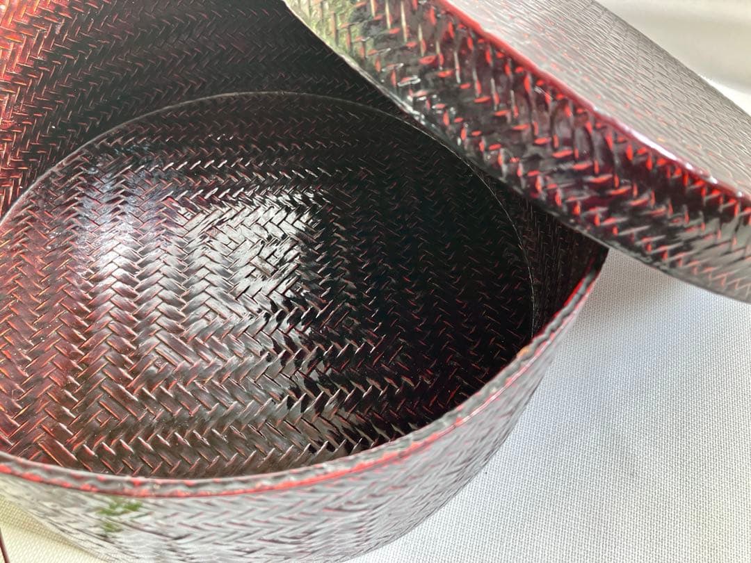 限定お値下げ✅当時物✅籃胎漆器/亀甲茶櫃/伝統工芸品