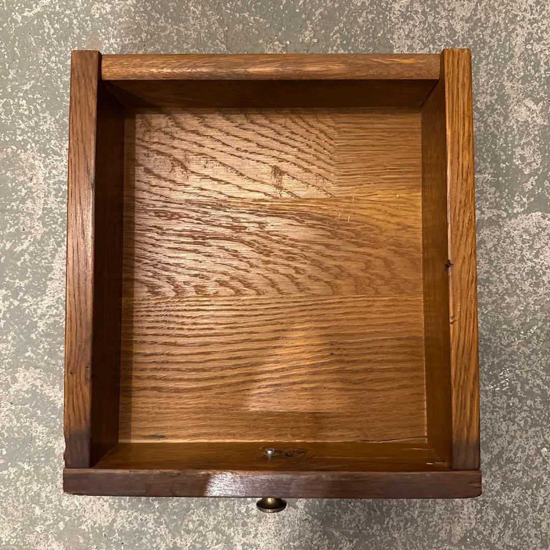 ヴィンテージ　木製サイドテーブル　引き出し付き