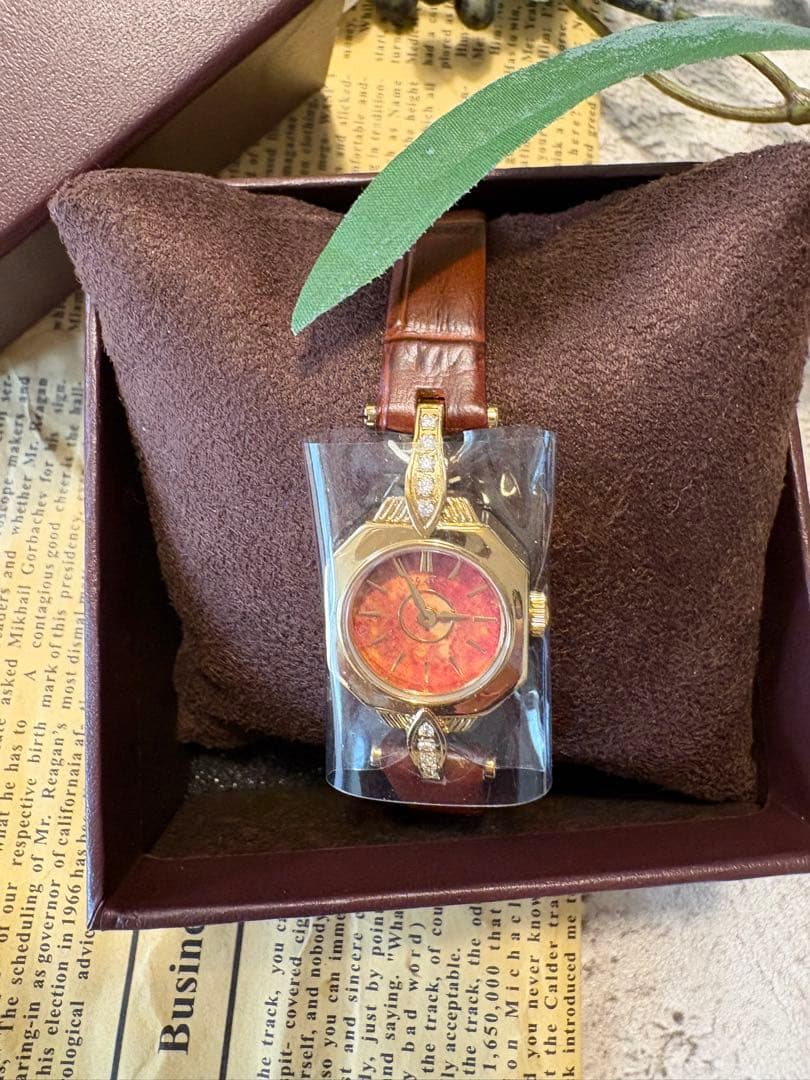 アガット　アンバー　琥珀　腕時計　新品未使用