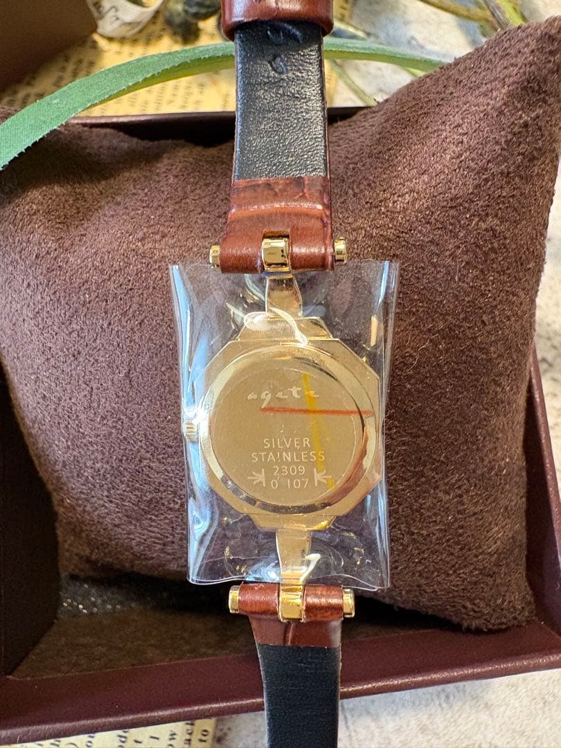 アガット　アンバー　琥珀　腕時計　新品未使用