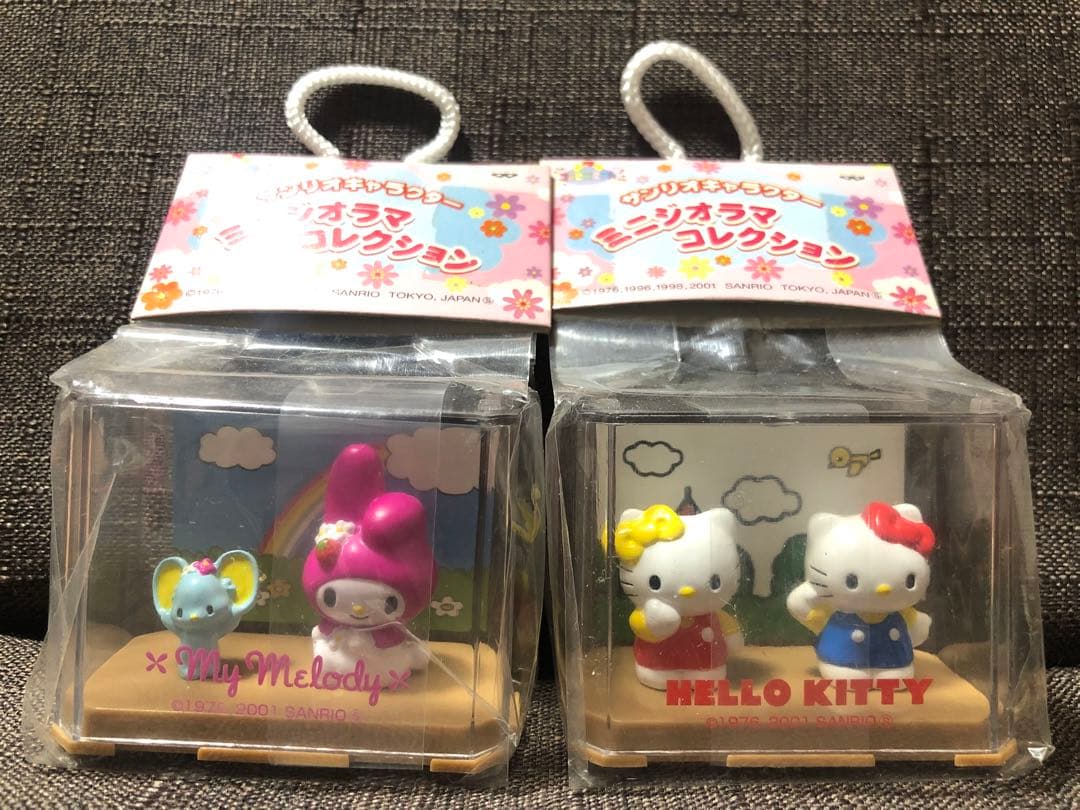 レトロ　サンリオキャラクター　ミニジオラマ　コレクション　キティ　マイメロディ