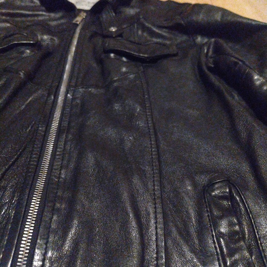 ピーター　giorgio brat　ラムスキン　ダブルジップレザージャケ