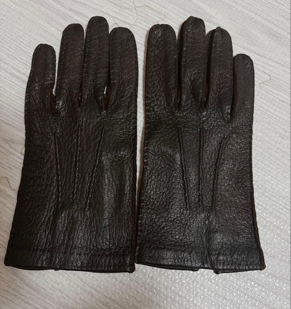 新品 CAUSSE GANTIER ペッカリー 手 袋グローブ MARRON