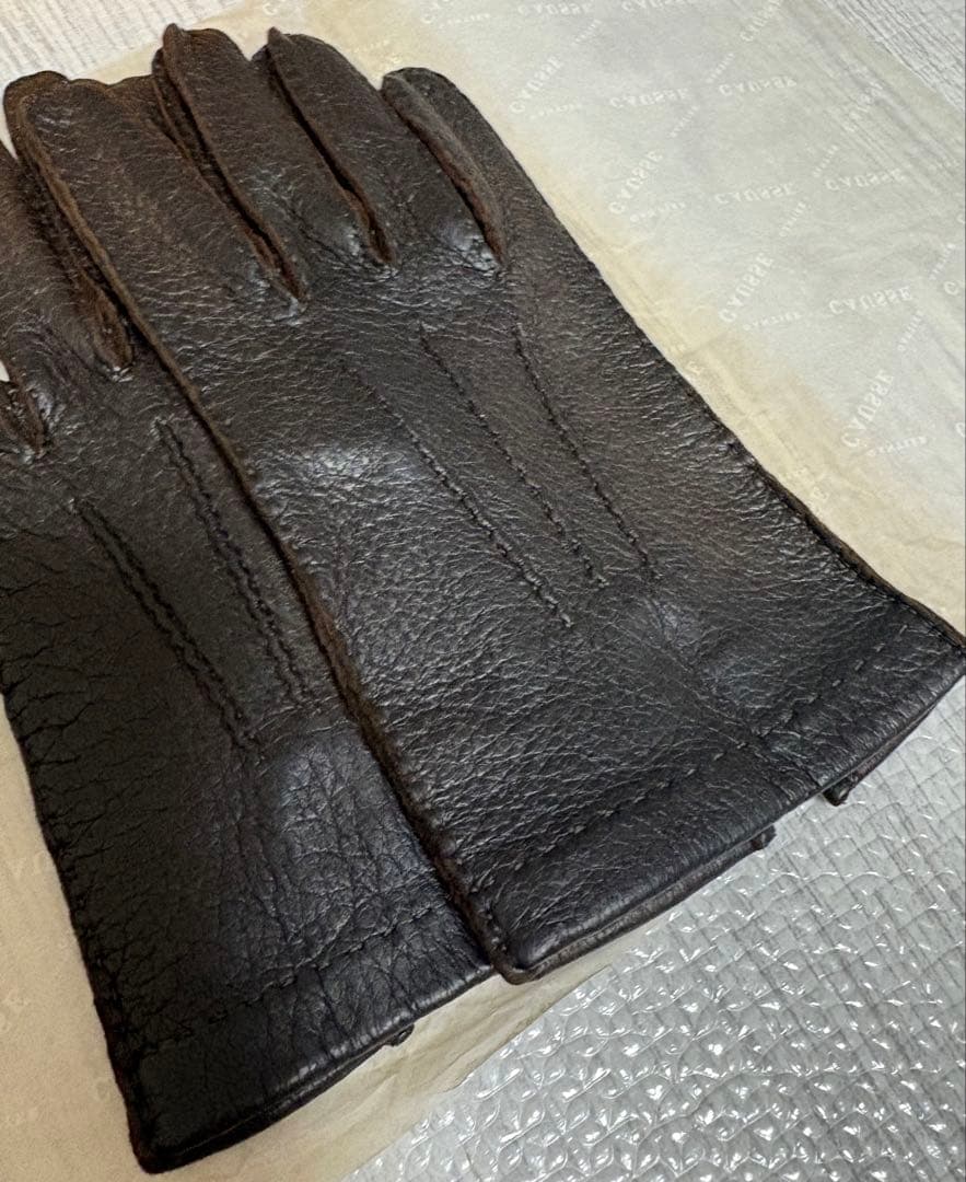 新品 CAUSSE GANTIER ペッカリー 手 袋グローブ MARRON
