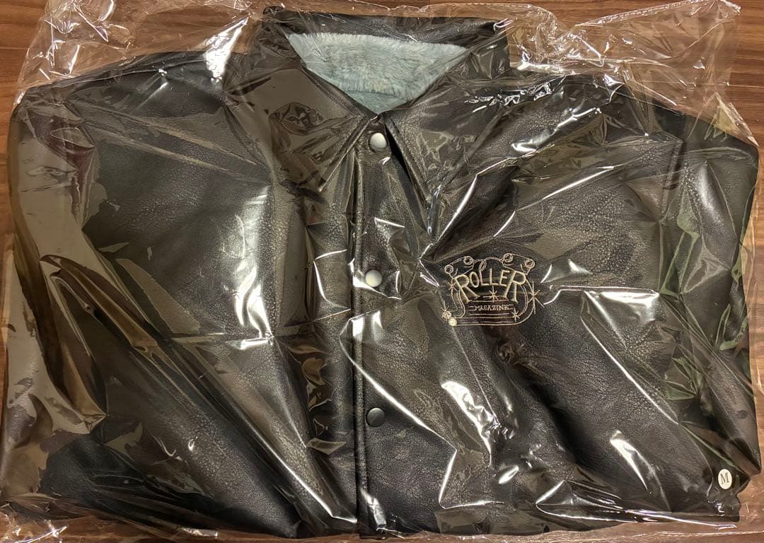 サイズM ROLLER FAKE LEATHER COACH JACKET 新品