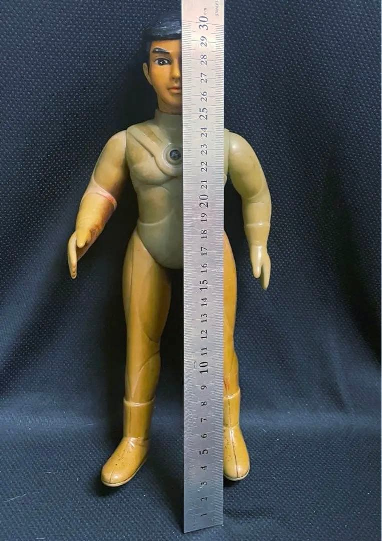 大サイズ【昭和当時物】■ ブルマァク ウルトラマンA 面取れ ソフビ 面欠品