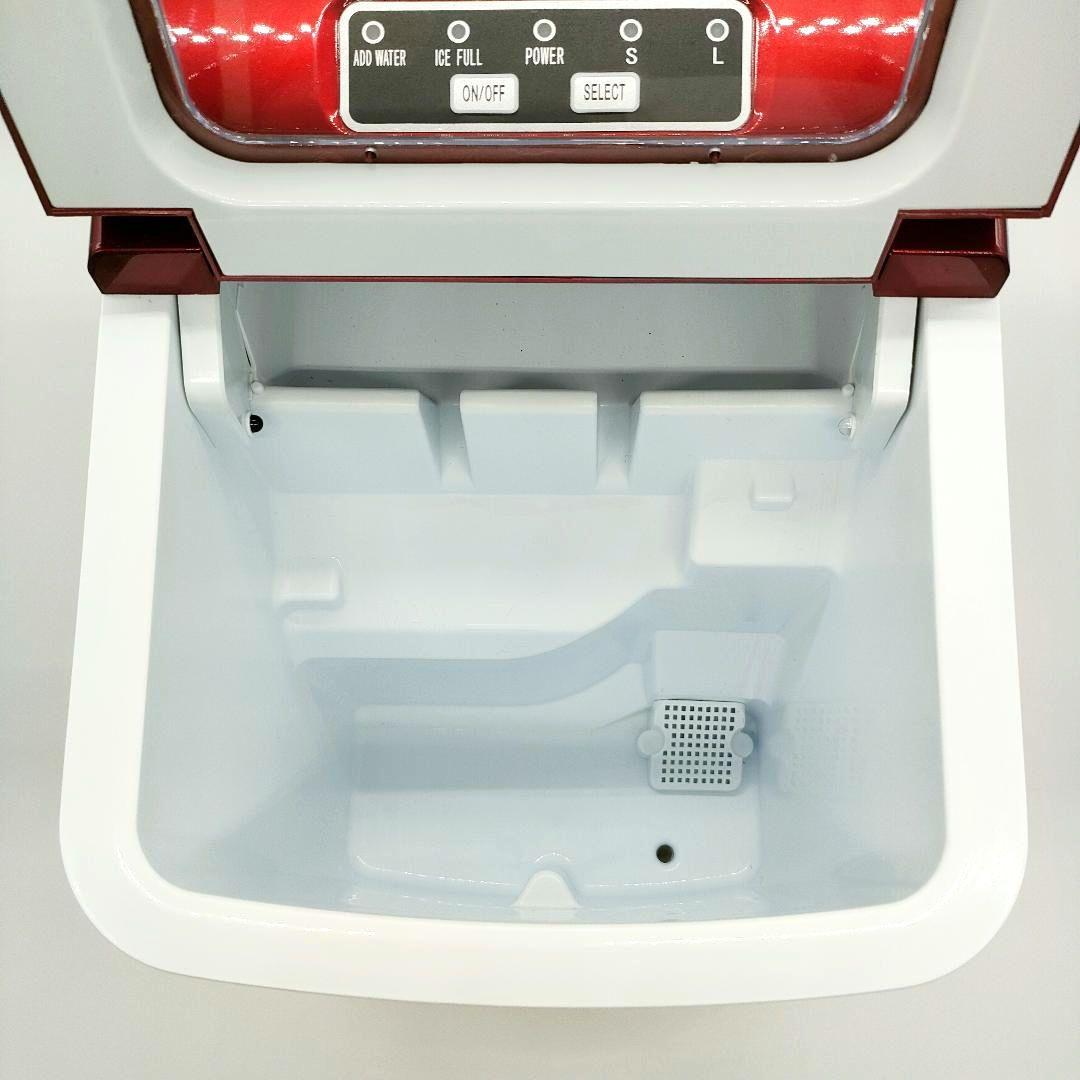 新型高速自動製氷機 氷ドンドン コンパクト 405-imcn02 レッド