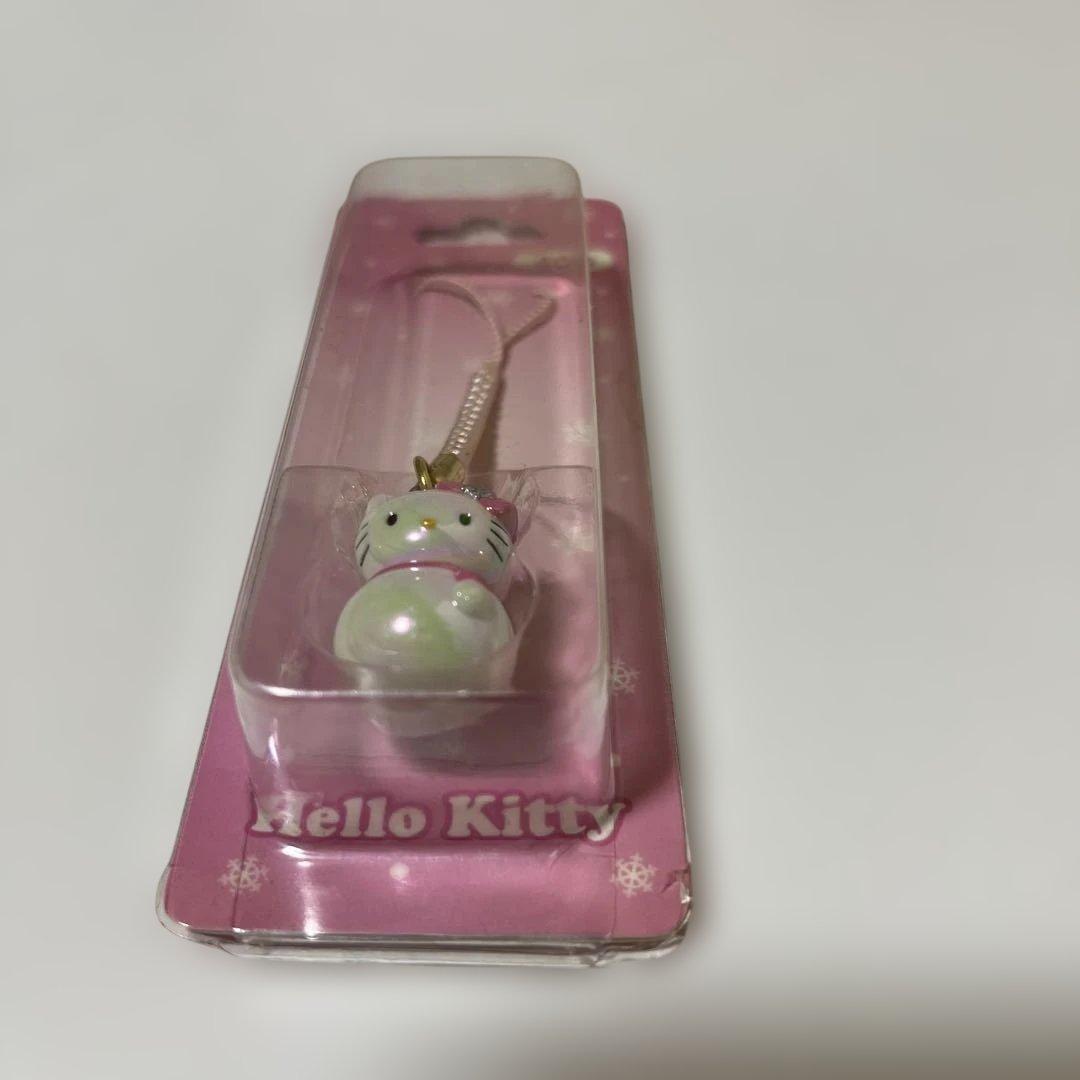 ハローキティ 根付けストラップ 雪だるま 2002年 サンリオ レア