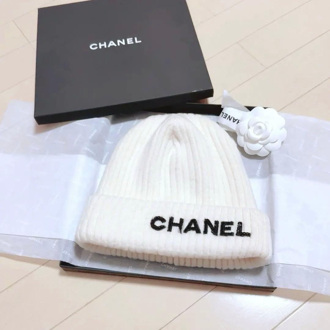 CHANEL 22B スパンコール カシミヤニット帽 ビーニー
