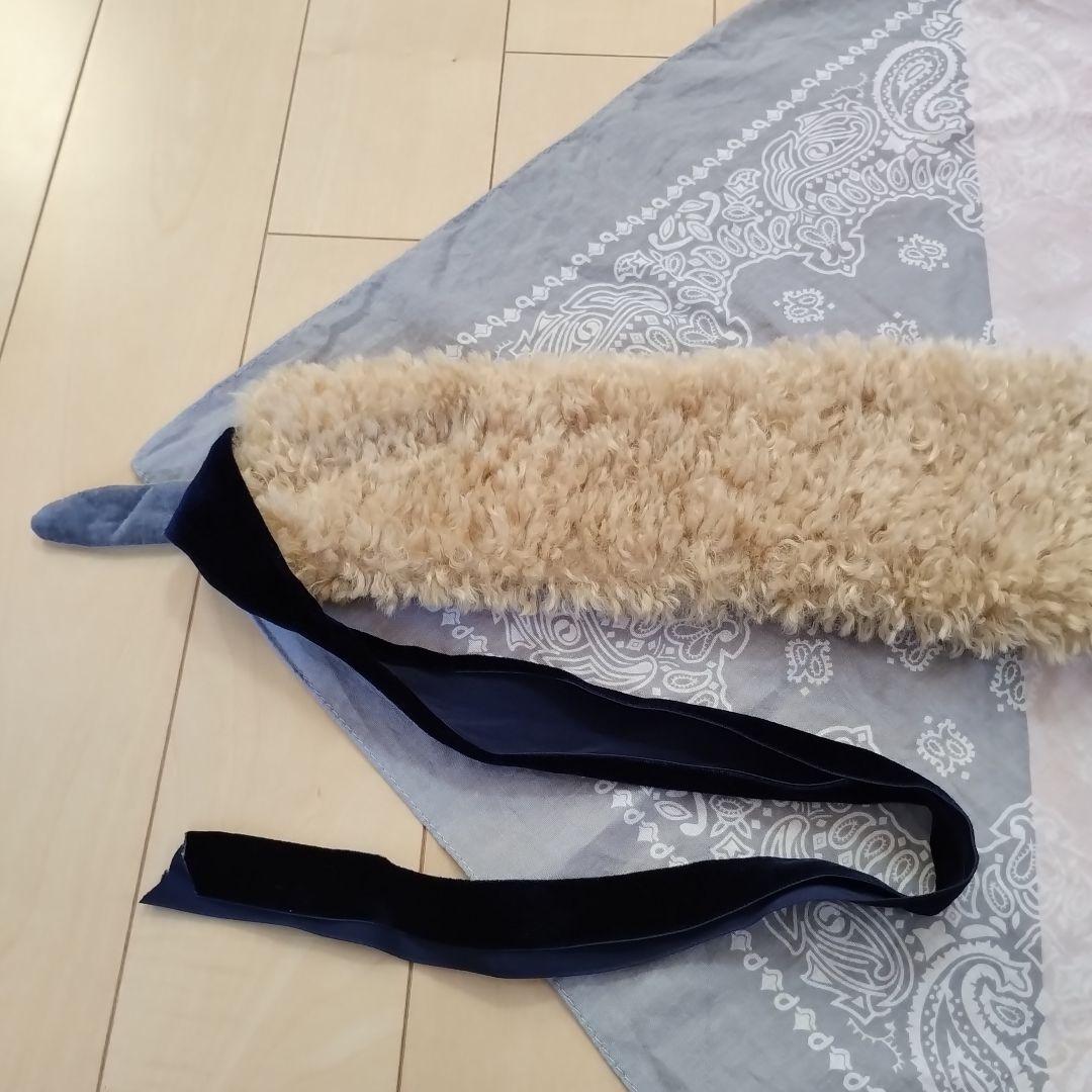 【Ca4La】カシラ 猫ティペット/マフラー/ベロア