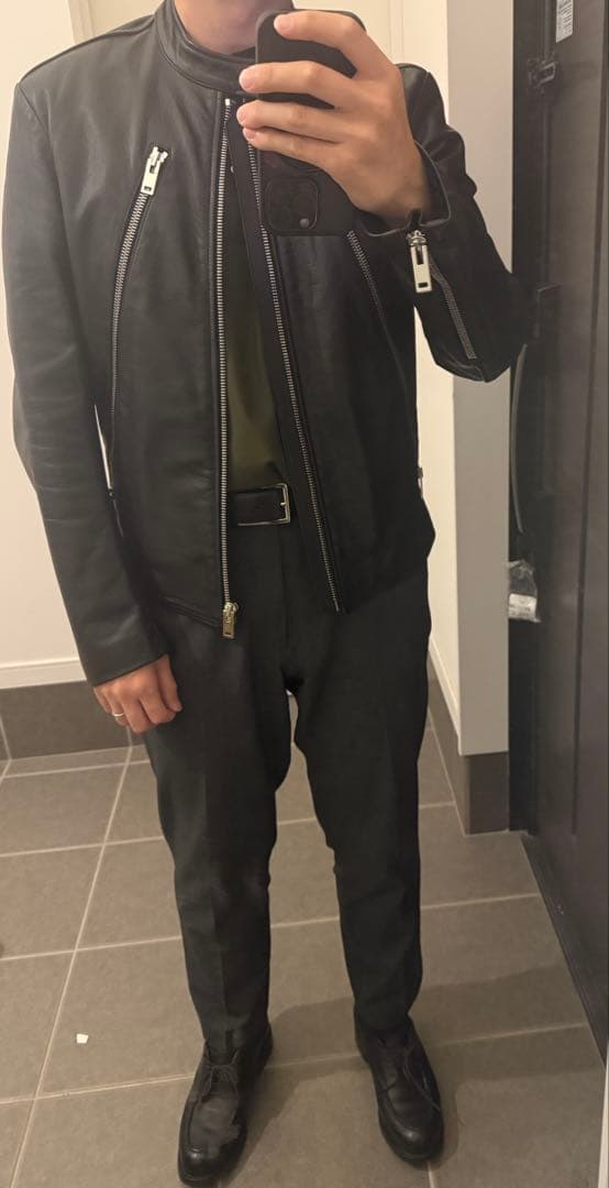 マルジェラ　八の字　レザージャケット