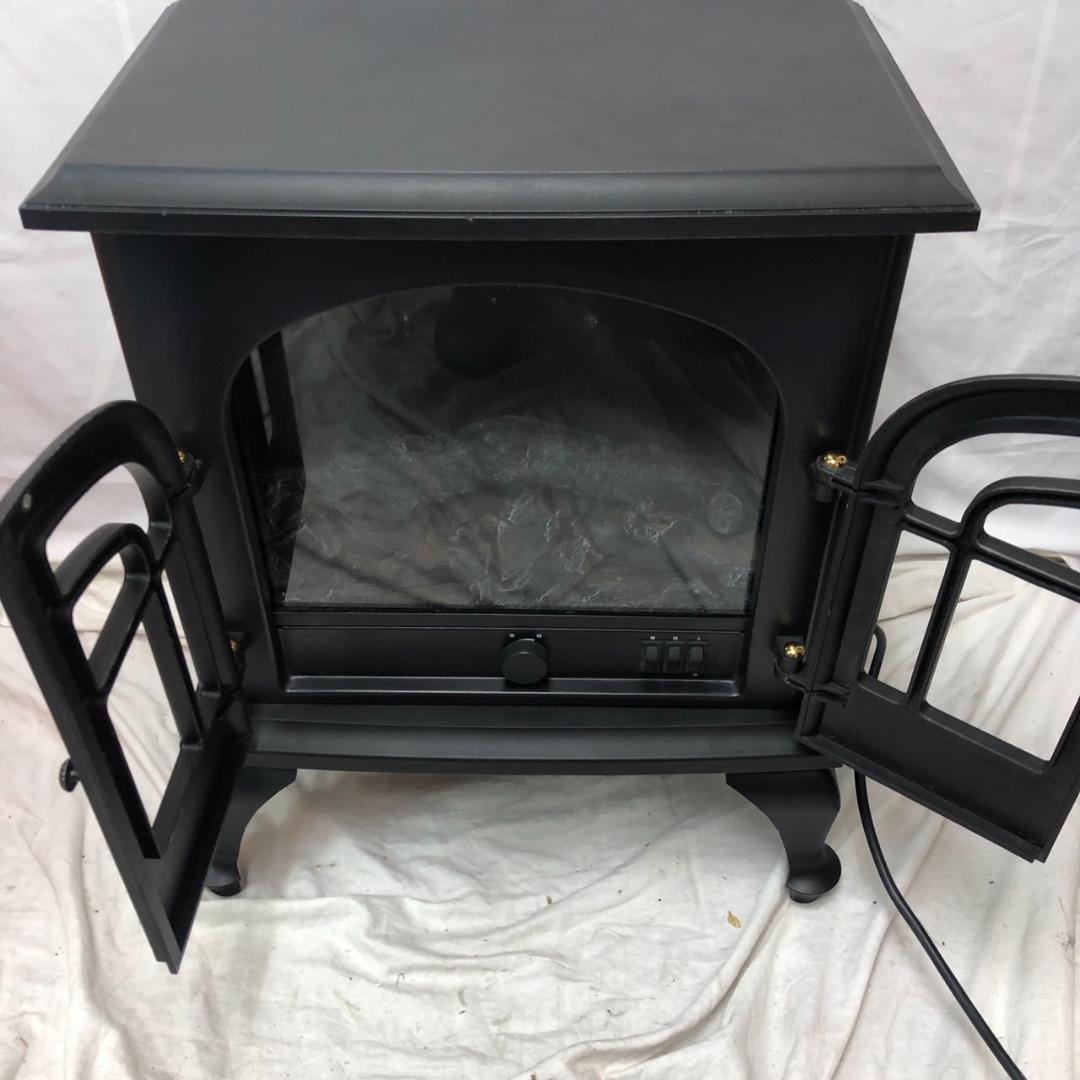 【ほぼ未使用】山善 YAMAZEN クラシックデザイン 電気ヒーター ブラック