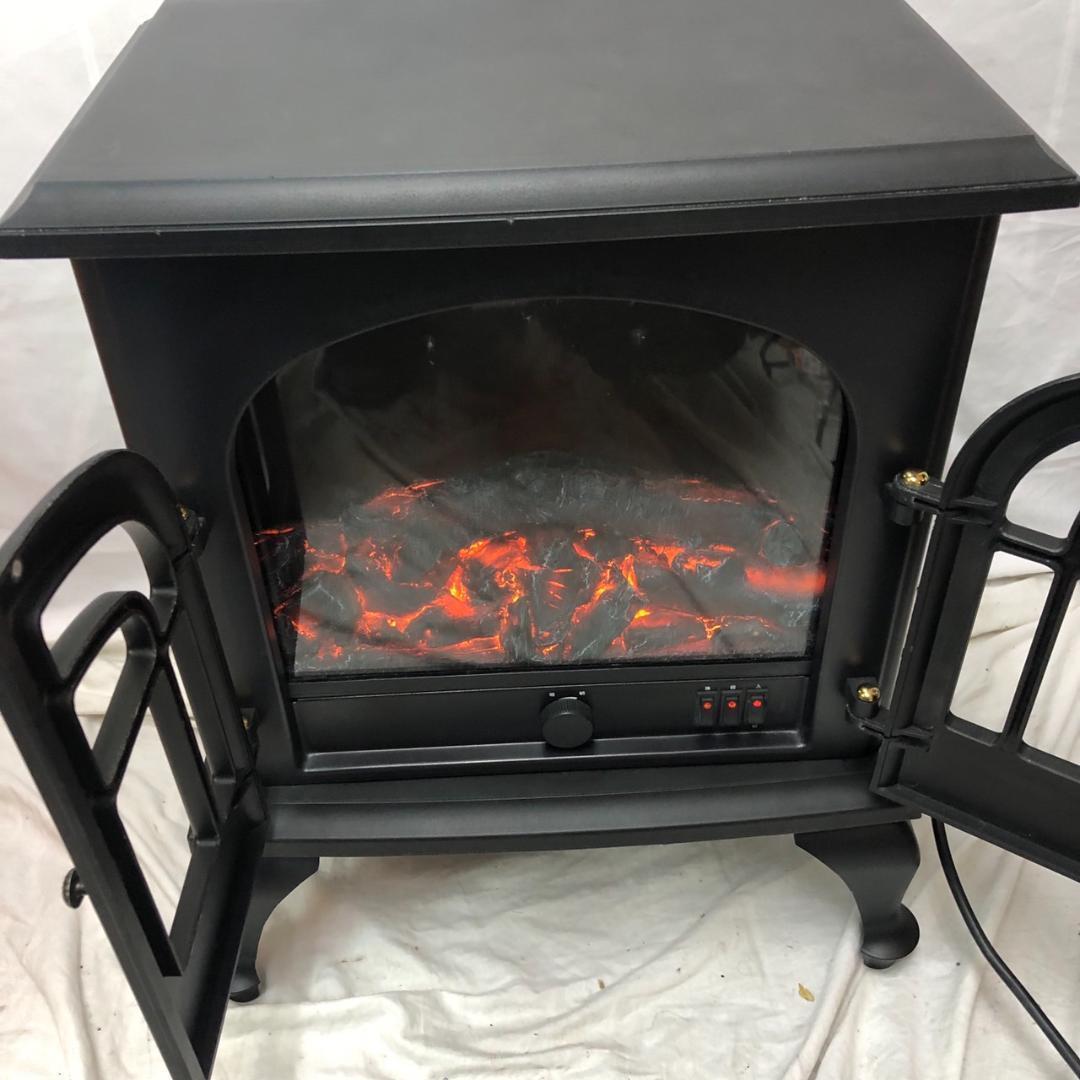 【ほぼ未使用】山善 YAMAZEN クラシックデザイン 電気ヒーター ブラック