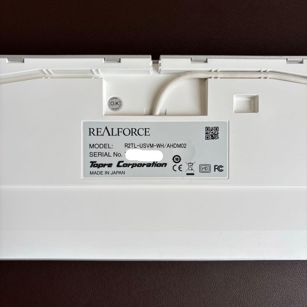 Realforce R2 TL Mac用US配列 キーボード White