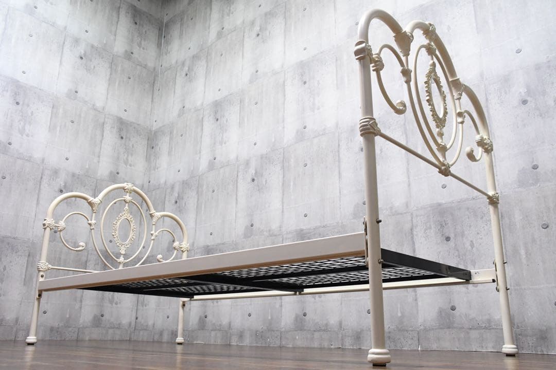 EHK53 ローラアシュレイ サマセット シングルベッドフレーム アイボリー