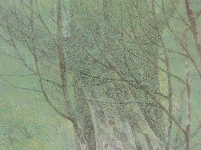 佐々木豊、【杜】、希少な額装用画集より、新品額装付、状態良好