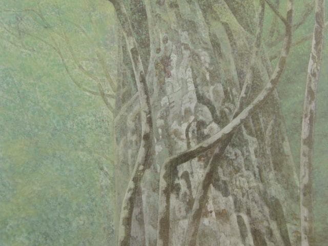 佐々木豊、【杜】、希少な額装用画集より、新品額装付、状態良好