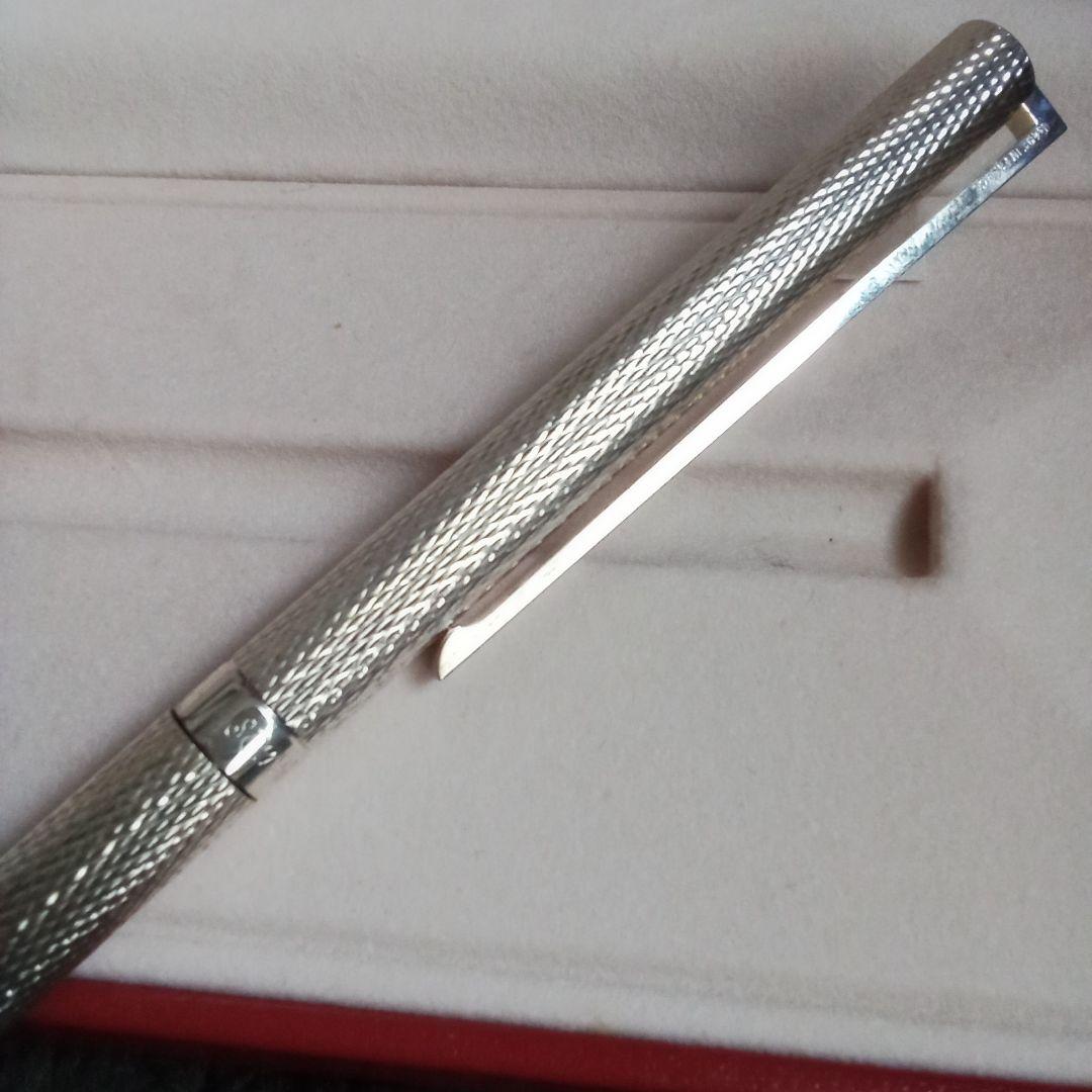 ☆美品　S.T. Dupont シルバーボールペン 専用ケース付き