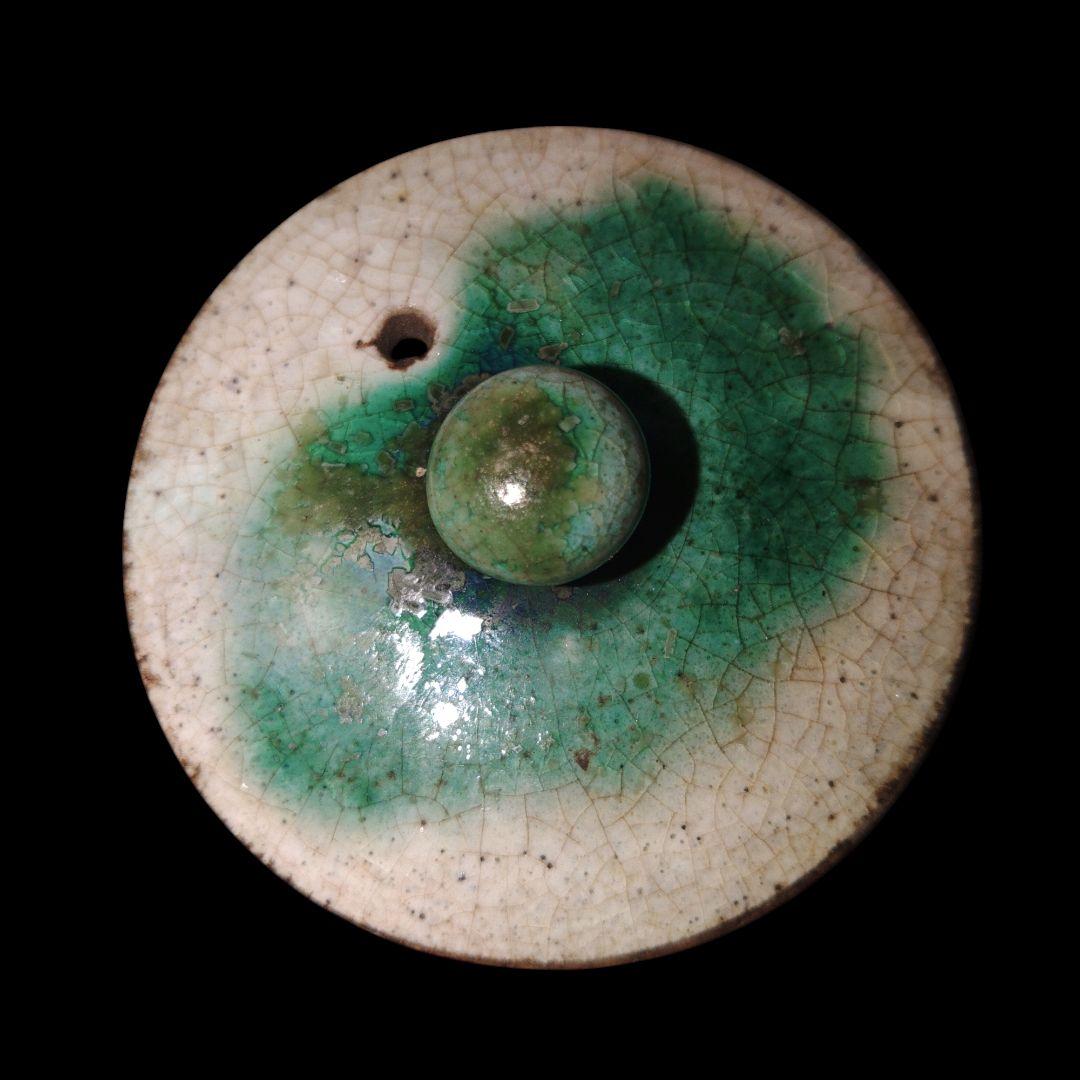 清水六兵衛　織部釉急須　土瓶　茶道具