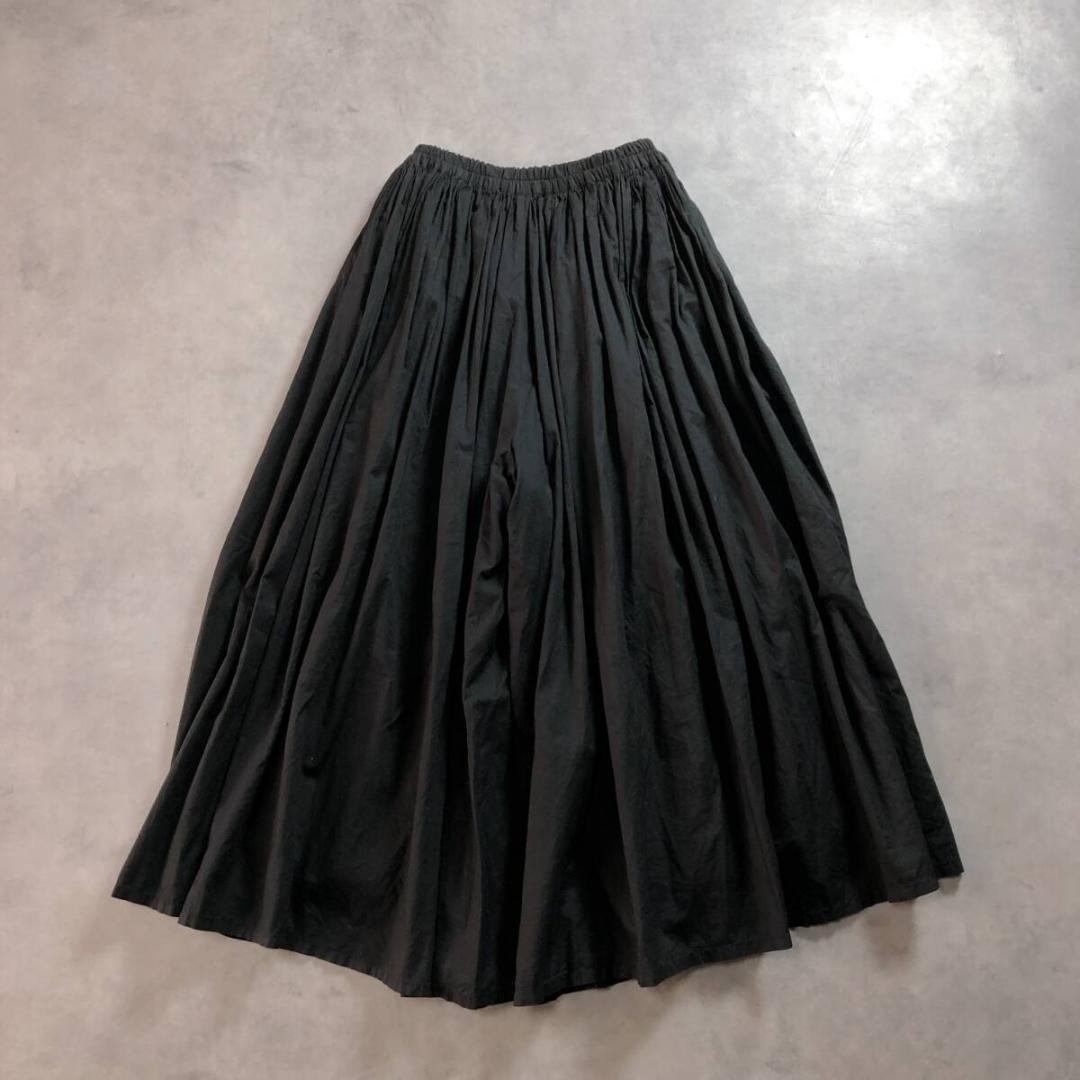 WQ353●FRANCESCA AMAM LABEL：ギャザーパンツ 黒