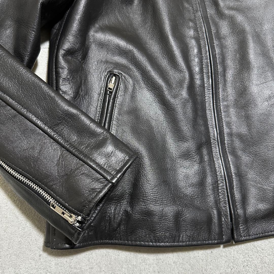 専用★美品✨ホーンワークス　シングルライダースジャケット　ブラック　バッファロー