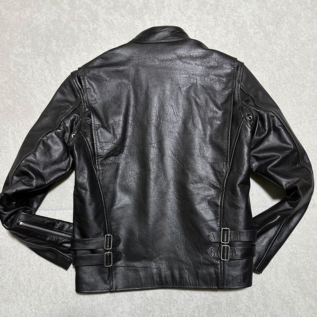 専用★美品✨ホーンワークス　シングルライダースジャケット　ブラック　バッファロー