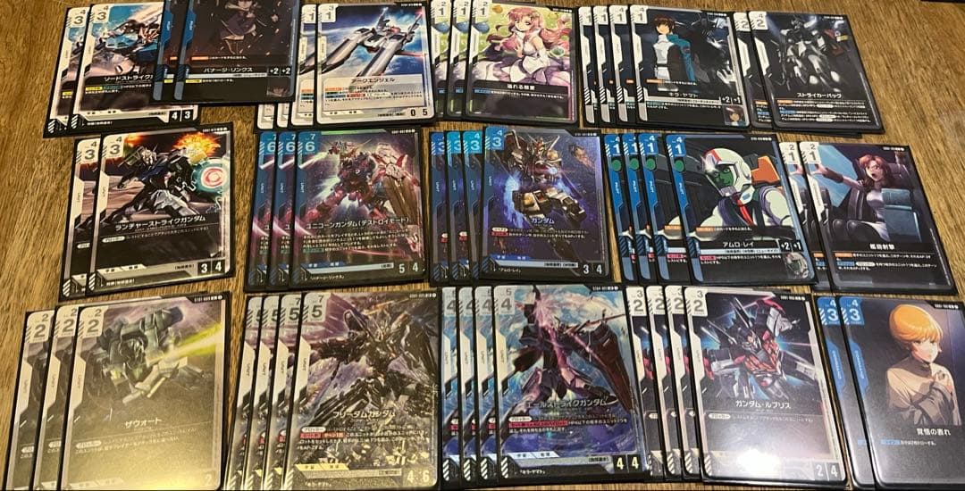 ガンダムカードゲーム　青白フリーダム　デッキ　パーツ付き