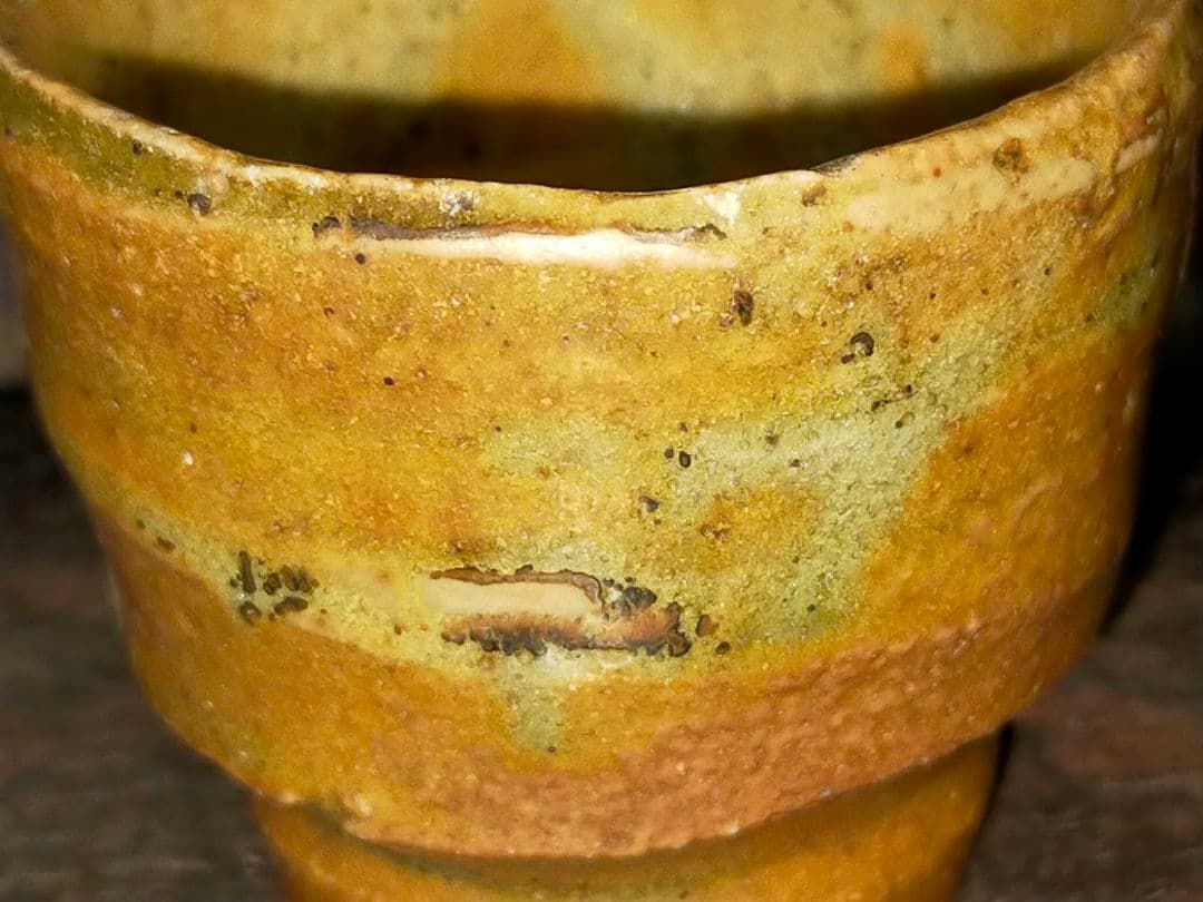 ♥未使用♥　各務周海　灰釉　ぐい呑み　桐箱付き　ぐい飲み　骨董　古玩