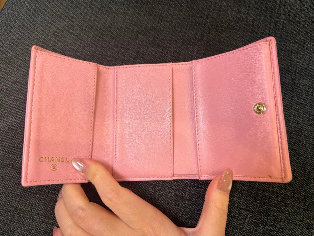 CHANEL マトラッセミニウォレットピンク