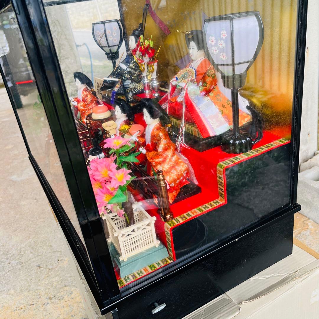 【ひな祭りに】 ひな人形　オルゴール付き　電気付き