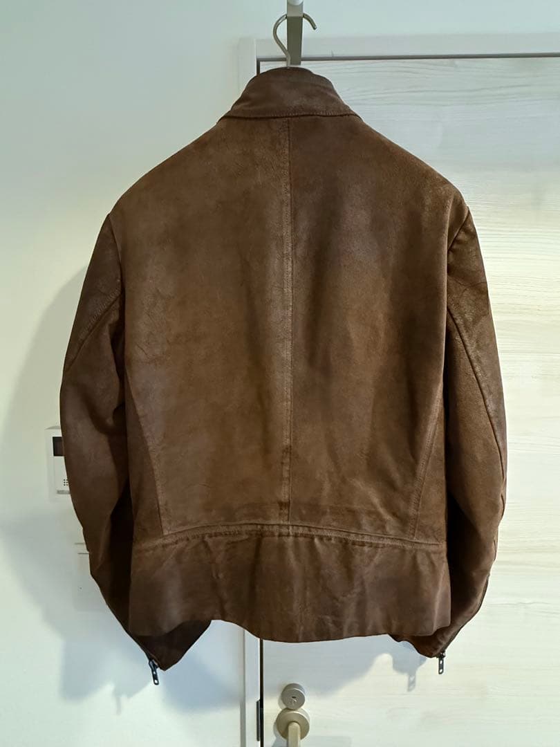 花*う様 martin margiela 八の字ベイクドレザー ライダース　レザ