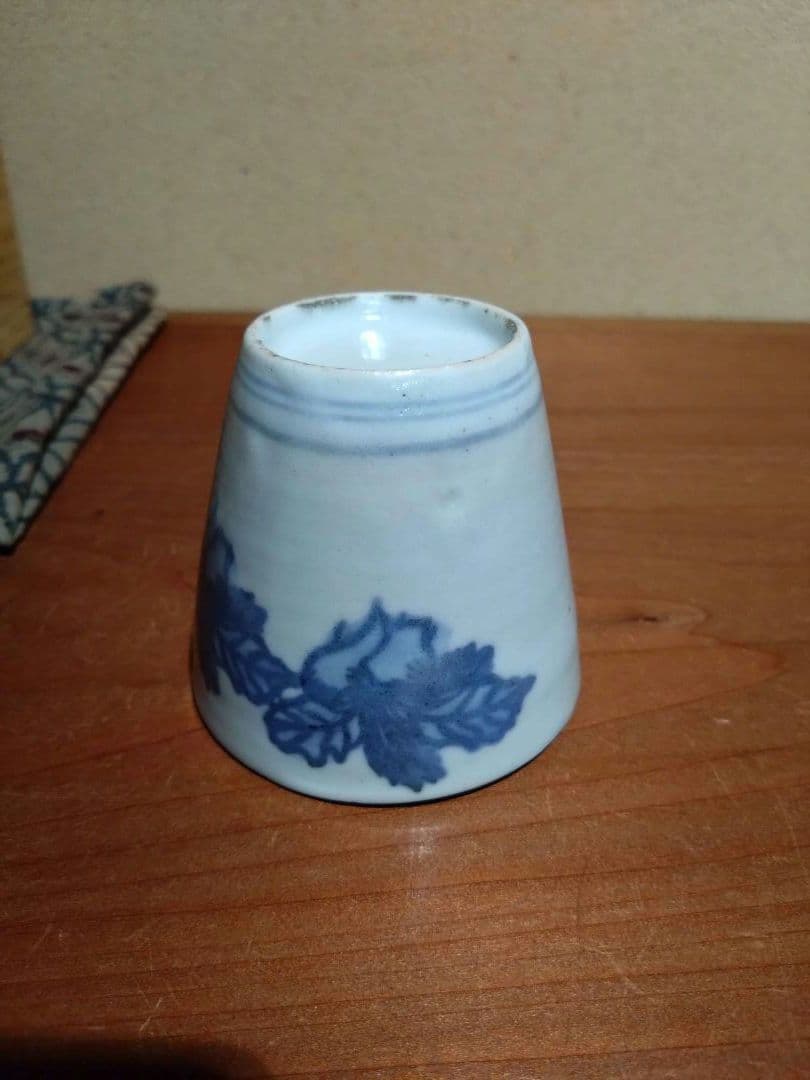 古伊万里 こんにゃく印判 大根と蕪 猪口 古印判 蒟蒻印判 民藝