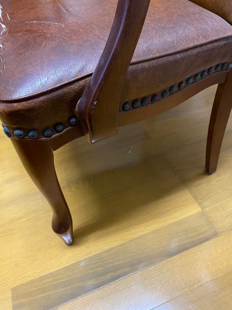 書斎 椅子 ブラウンアームチェア クラシックスタイル