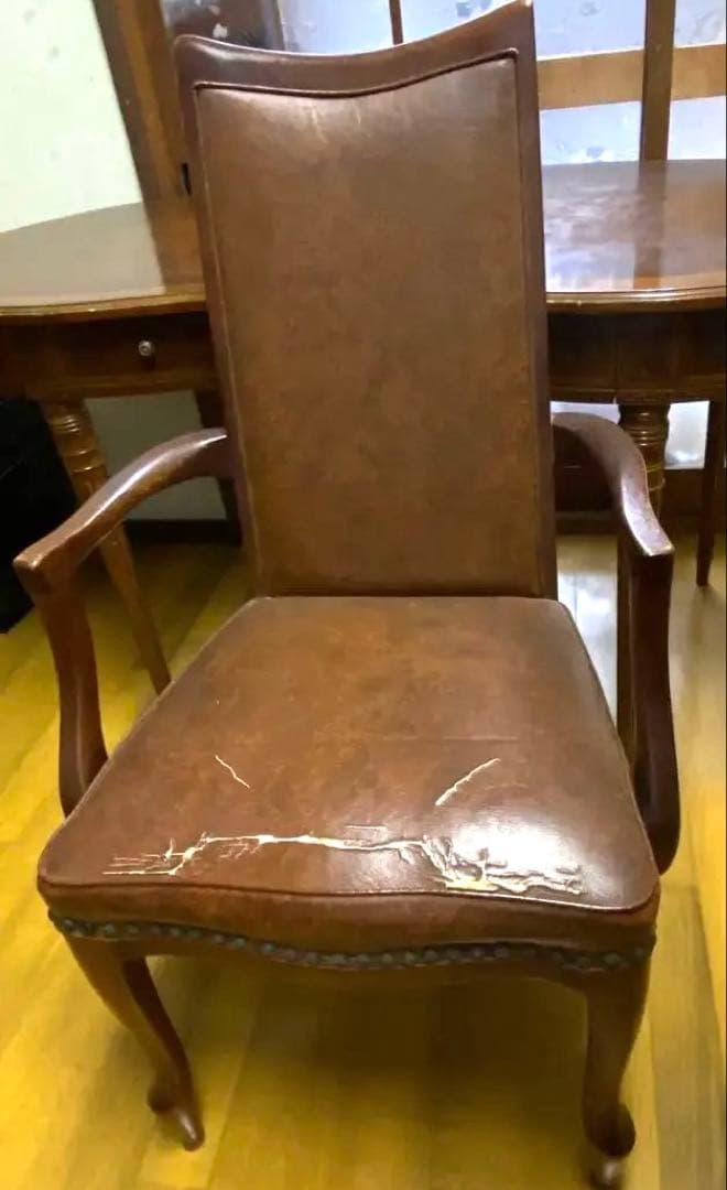 書斎 椅子 ブラウンアームチェア クラシックスタイル