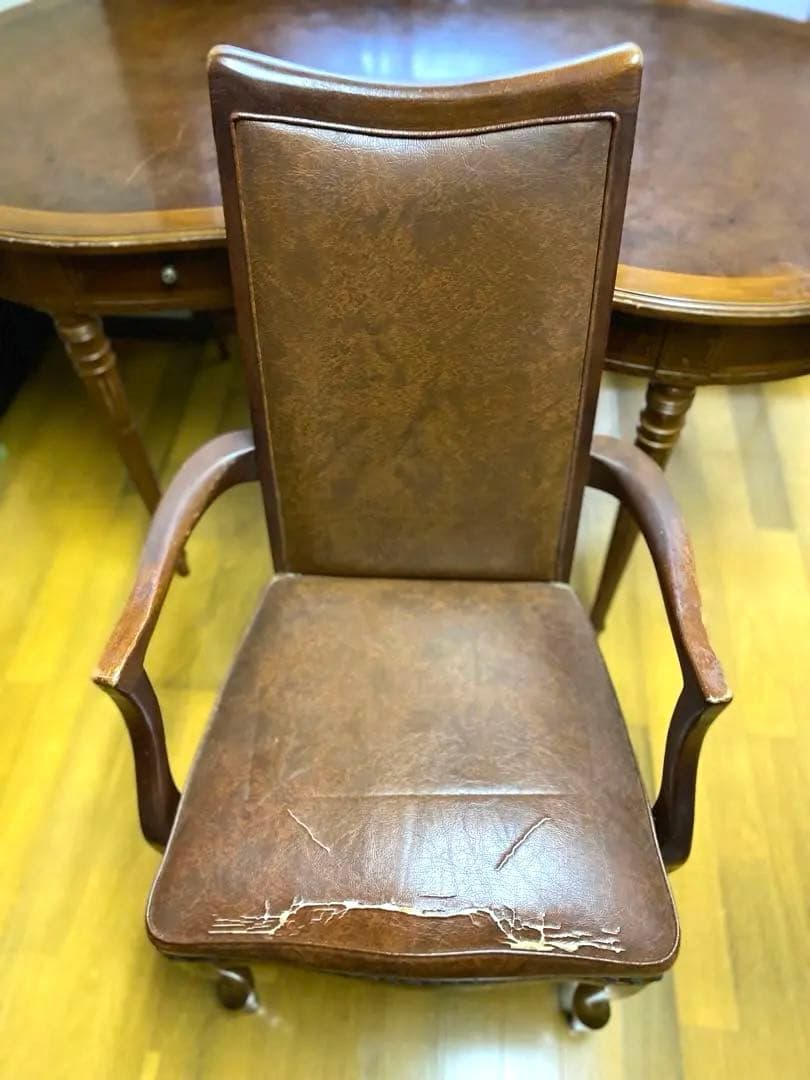 書斎 椅子 ブラウンアームチェア クラシックスタイル